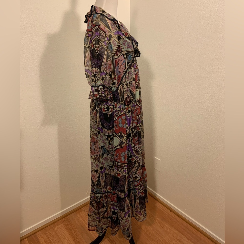 NWOT Free People Women's Black Combo Multi Color Carmella Printed Maxi Dress -XS - Picture 7 of 16